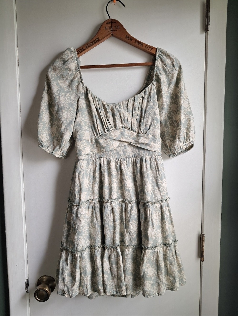 Trixxi Light Sage Floral Mini Dress
